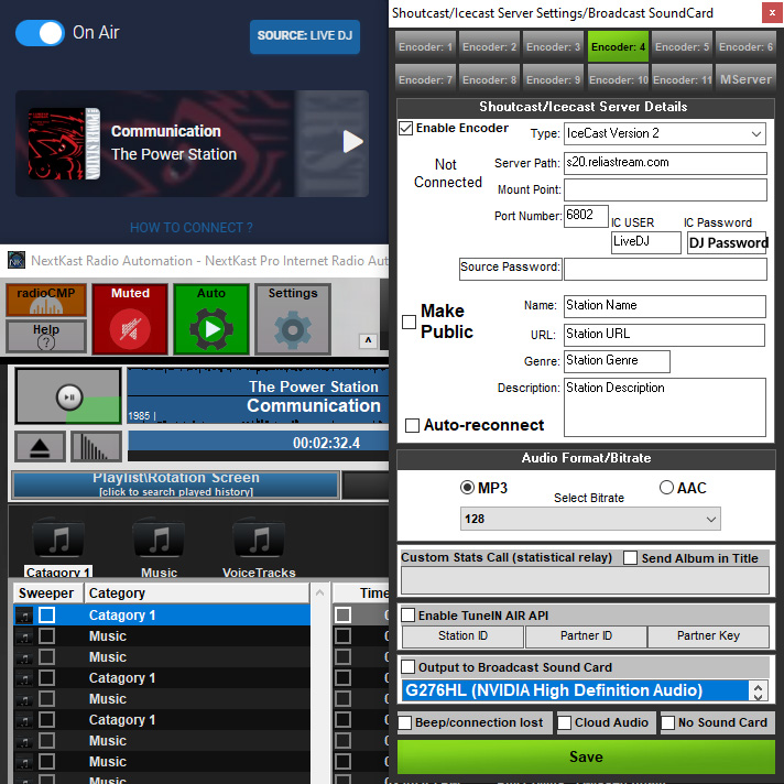 Remote Live DJ Using IceCast V2 Settings