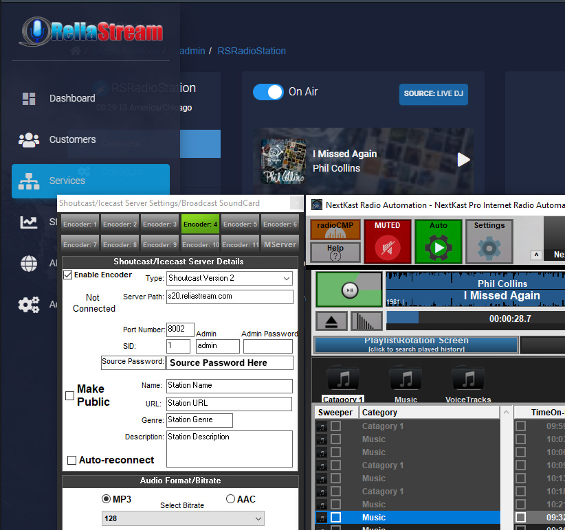 SCV2 Direct Connect - No AutoDJ Running - Using SCV2 Settings